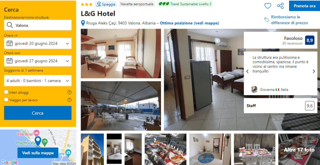 Albania Valona Volo e Hotel