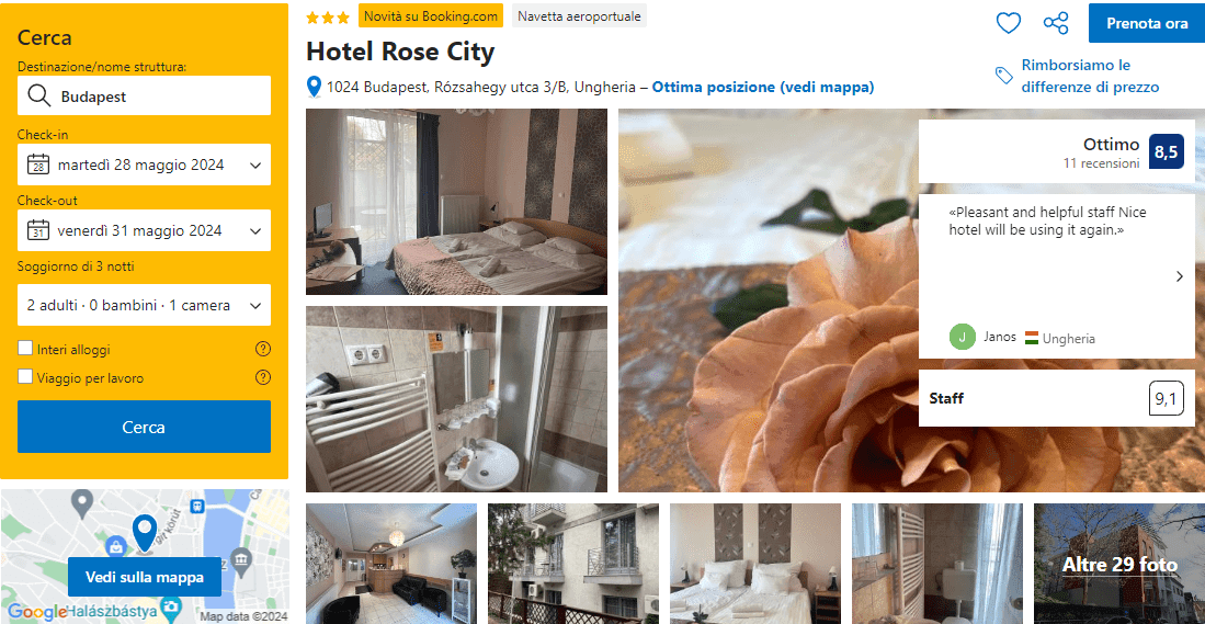 Budapest Volo + Hotel