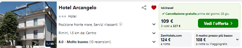 Rimini Hotel Low Cost