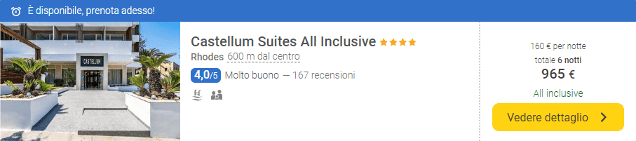 Offerta Rodi All Inclusive Economico